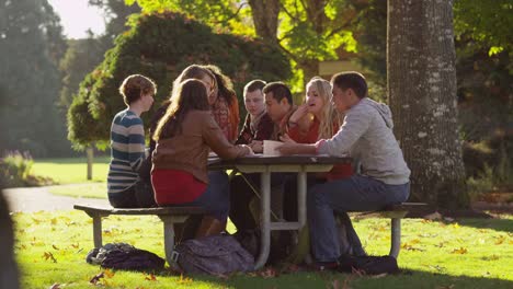 College-Studenten-im-Freien-treffen