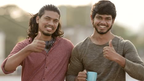 Cheerful-two-young-friends-having-conversation