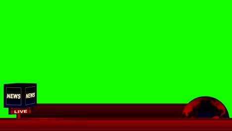 Live-News-Flash-niedriger-Dritter-auf-einem-Green-Screen-Hintergrund