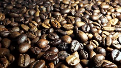 Aroma-of-coffee,-Roasted-Coffee-Bean,-rising-smoke