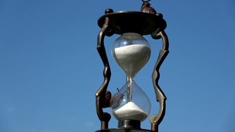 Rotating-retro-hourglass--with-two-snails