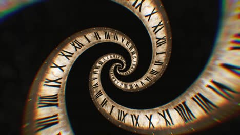 La-rotación-del-reloj-espiral-de-los-números-romanos-Resumen-animación