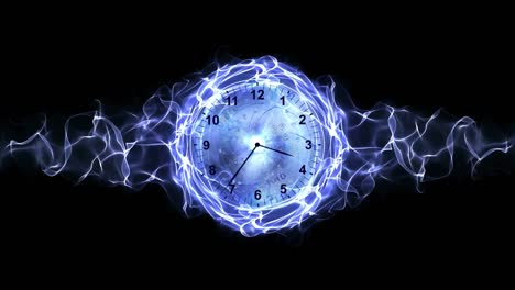 Clock-and-Fibers-Form-Ring,-Time-Concepts-Background,-Loop,-4k