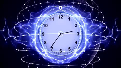 Clocks,-Time-Travel-Concept-in-Fibers-Ring,-Rendering,-Animation,-Background,-Loop