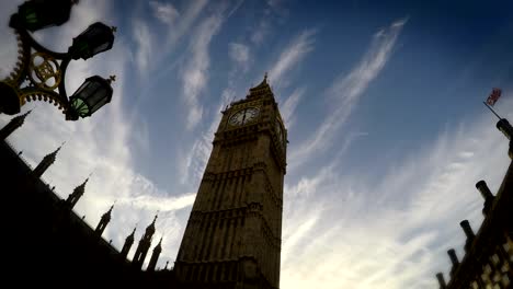 Londres-Big-Ben,-lapso-de-tiempo,