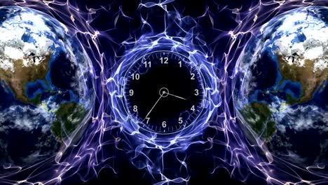 Two-Earth-and-Clock,-Loop