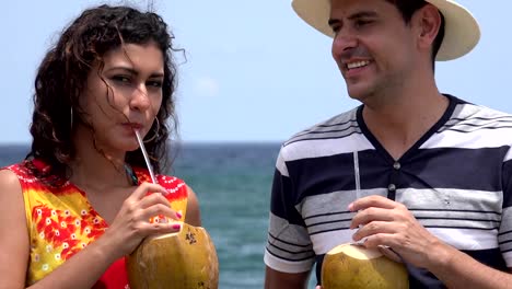 Tourist-Couple-Dancing-At-Tropical-Paradise-Vacation