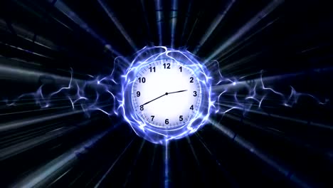 Clock-and-Technology-Abstract,-Background,-Animation