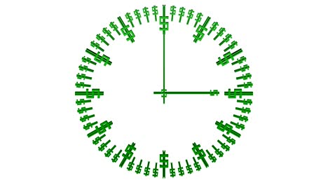 Animation-of-timelapse-of-clock-face-with-dollar-sign.