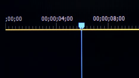 Monitor-Closeup-Of-Moving-Video-Timeline