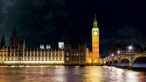 Big-Ben-und-das-Parlament-in-London-Cinemagramm-Hintergrund-Timelapse