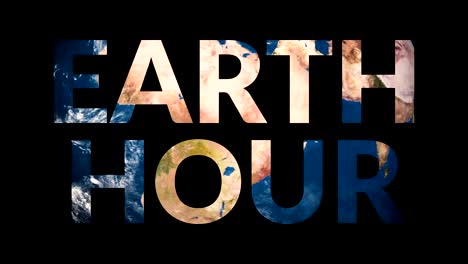 Text-Earth-Hour-revealing-turning-Earth-globe