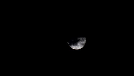 Rising-Moon---Dark-Clouds-Covered-the-Moon,-time-lapse