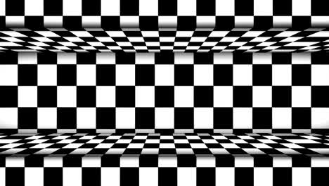 Checker-Tür-Animation,-Rendern,-Hintergrund,-Schleife