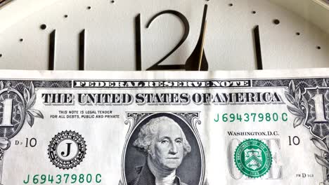 close-up-f-us-dollar-banknote-with-clock-background.