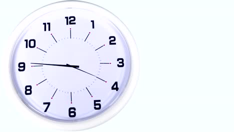 Clock-time-lapse-over-white-background