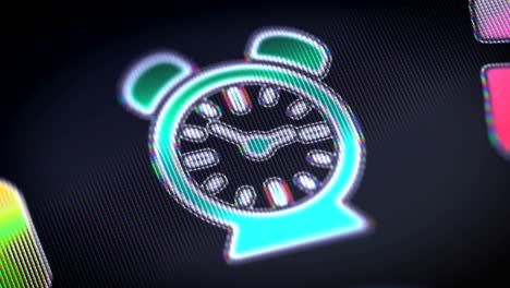 Clock-icon-on-the-screen.-Looping.