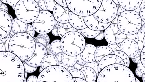 Falling-Clocks-Animation,-Time-Concept,-Rendering,-Background,-with-Alpha-Channel,-Loop