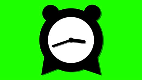 despertador-Reloj-tictac-abajo-fondo-de-recursos-gráficos-de-animación-lazo-verde