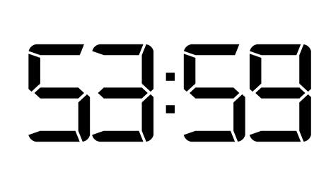 eine-Minute-Countdown-auf-NULL-Digitaluhr