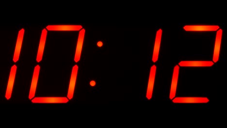 Clock-display-showing-time-between-10:00-am-and-10:59-pm