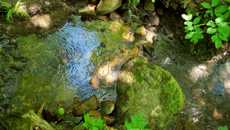 Lenta,-cascada,-arroyo-en-las-montañas-en-la-velocidad-de-fotogramas-de-alta-velocidad