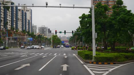 Zhuhai-city-día-tiempo-tráfico-calle-pov-panorama-4k-china