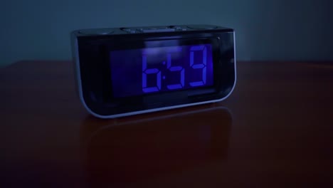 close-up-shot-of-alarm-clock-turns-7-AM