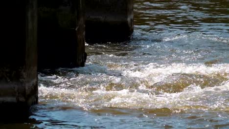 Water-flowing-in-sewage-treatment-plant-in-4k-slow-motion