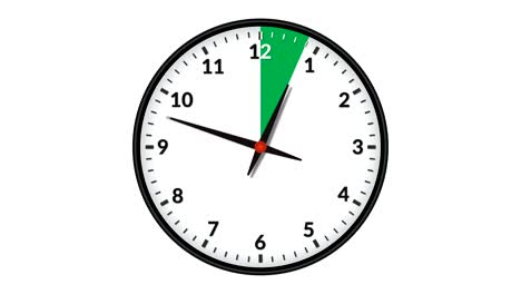 Animated-Wall-Clock-Showing-a-Green-Time-Interval