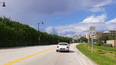 Estados-Unidos-la-ciudad-de-Miami-día-de-verano-carretera-viaje-viaje-4-k,-la-Florida