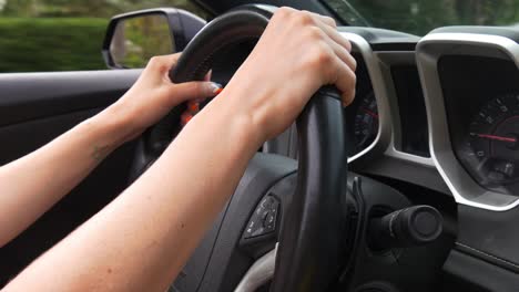 Usa-girl-hands-driving-convertible-car-close-up-ride-4k-florida