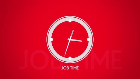 Job-Zeit-Weiß-symbol-flache-Animation