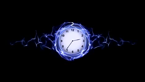 Clock-in-Fibers-Ring,-Time-Concept-Animation