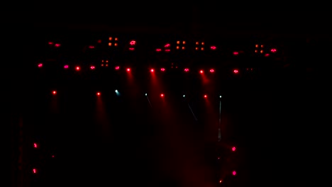 Red-stage-lights,-light-show-at-the-concert.