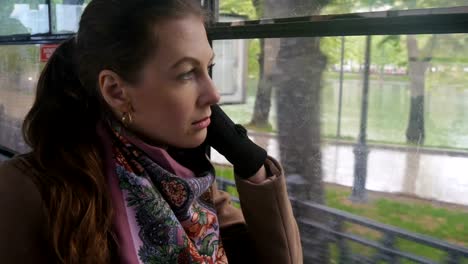 A-beautiful-girl-with-sad-eyes-rides-in-the-subway.