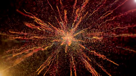 CG-Animation-Farbe-Pulver-Explosion-auf-schwarzem-Hintergrund