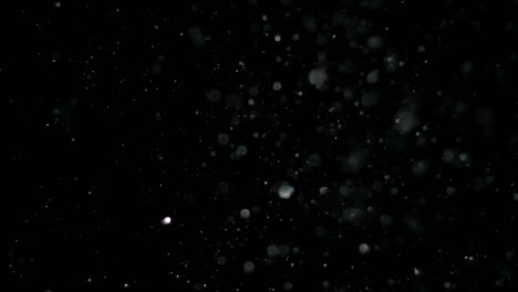 Slow-Motion-Schnee-auf-schwarzem-Hintergrund