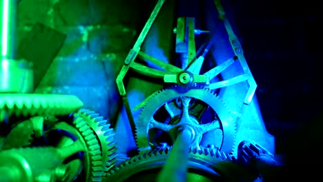Cogwheels-Of-Antique-Clock-Working-Mechanism