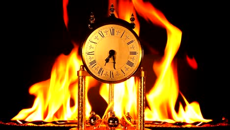 Time-Clock-on-Fire-Burning-Hours