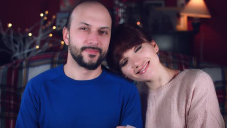 4k-Authentic-Shot-of-a-Couple-Sitting-on-Couch