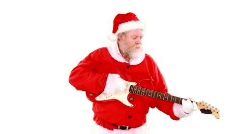 Santa-Claus-ein-Lied-singen-und-Gitarre-spielen