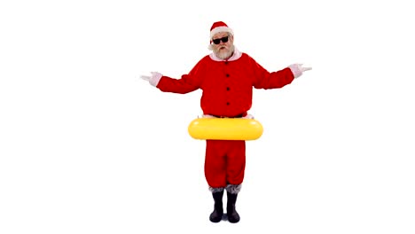 Santa-claus-stuck-in-inflatable-tube