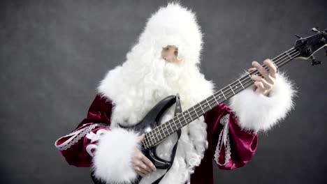 Juegos-de-santa-claus-de-la-melodía-de-Navidad-jingle-bells-en-la-guitarra-baja