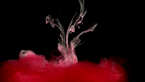 Roter-Tinte-Farbe-in-Wasser-flüssigste-künstlerische-Formen-erstellen