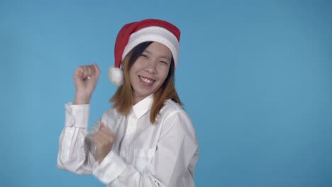 beautiful-korean-female-celebrating-christmas