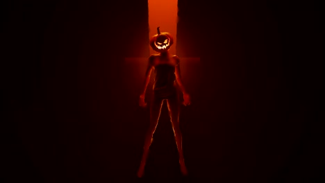 Sexy-Pumpkin-Head-Devil-Woman-floating-in-a-fiery-inferno