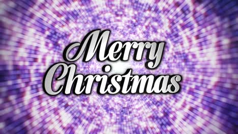 Merry-Christmas-Text-in-Disco-Dance-Tunnel,-In-/-Out,-Rotation,-Loop,-with-Alpha-Channel,-4k
