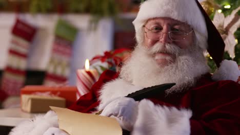 Portrait-of-Santa-Claus-writing-on-list