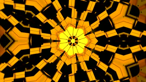 Abstract-background-with-gold-kaleidoscope